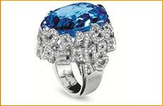 Joyería Aranda anillo piedra azul